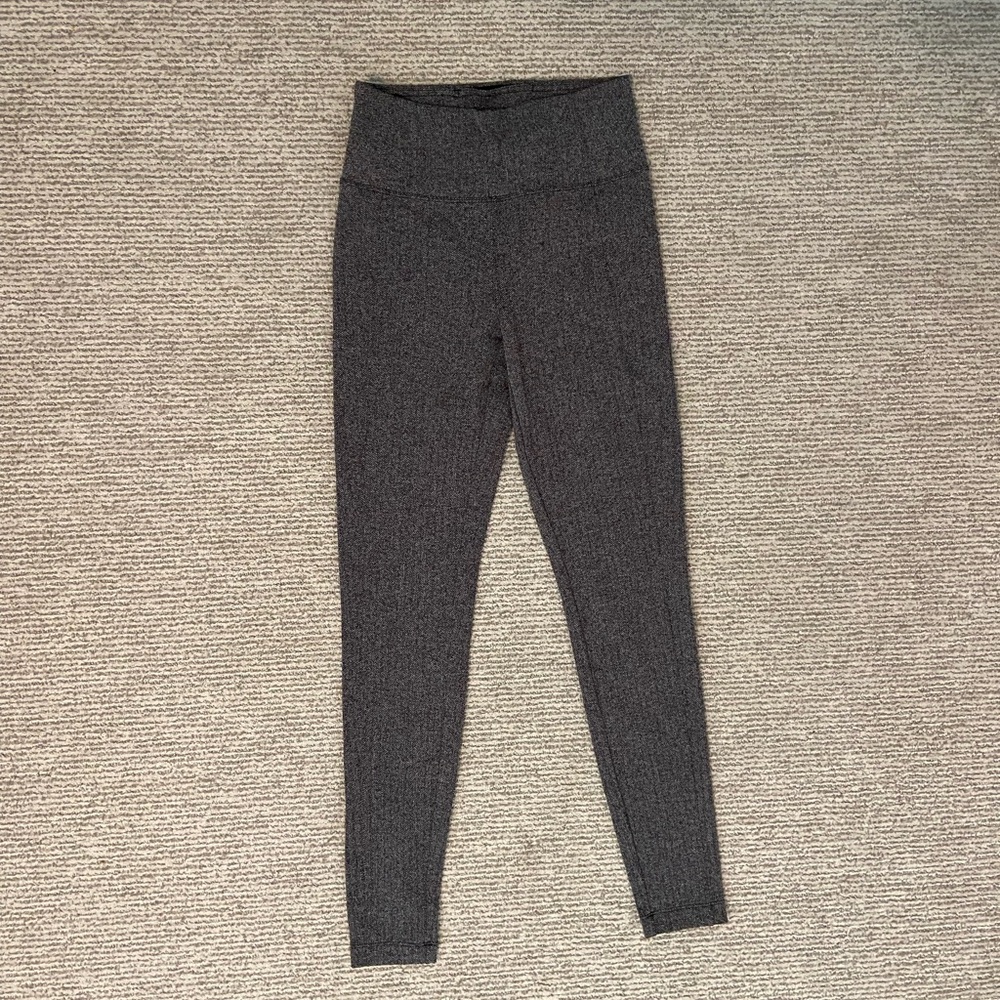 Athleta Charcoal Herringbone Leggings